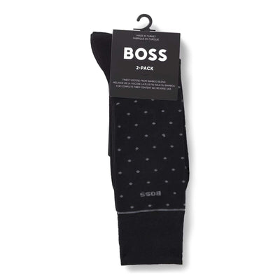 BOSS 2P RS Dots VI Bamboo Sock in Black Pack