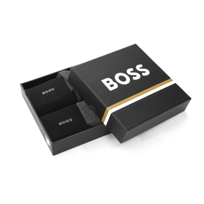 BOSS 4P RS Gift Iconic CC Sock in Black & Grey Box Open