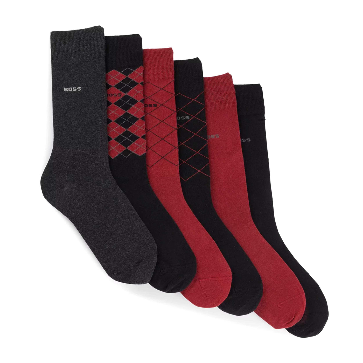 BOSS 6P RS Giftdesign CC Sock in Black & Red