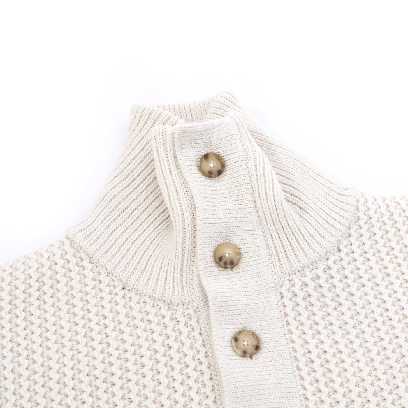 BOSS C Emaximo Knitwear in Open White Neck