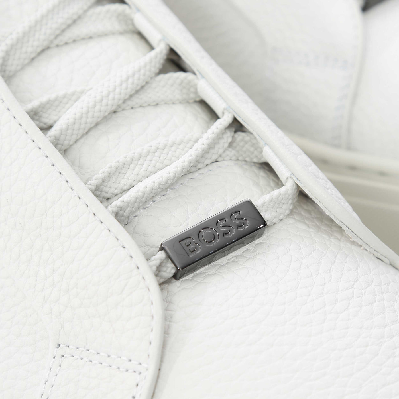 BOSS Gary Tenn grlthd Trainer in Open White Logo Tab