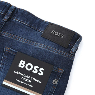 BOSS H-Delaware Jean in Mid Blue Denim Logo