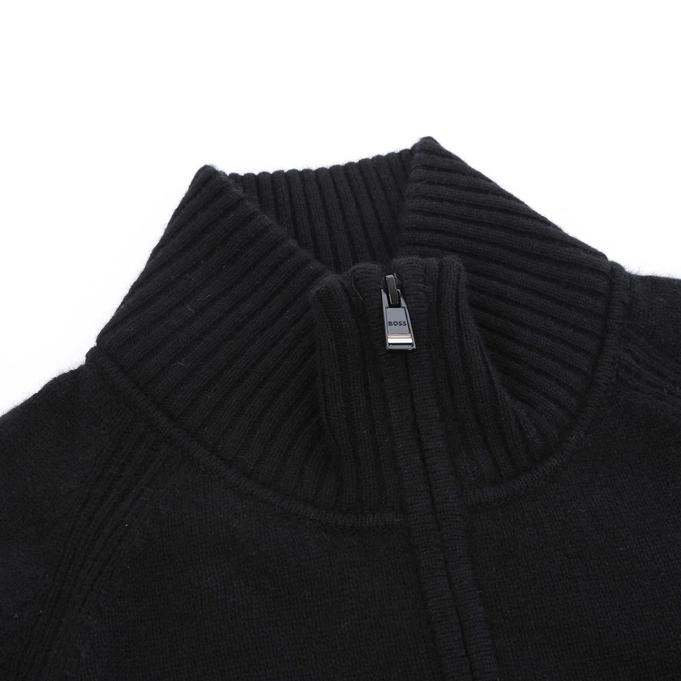 BOSS H Elasso Knitwear in Black Placket