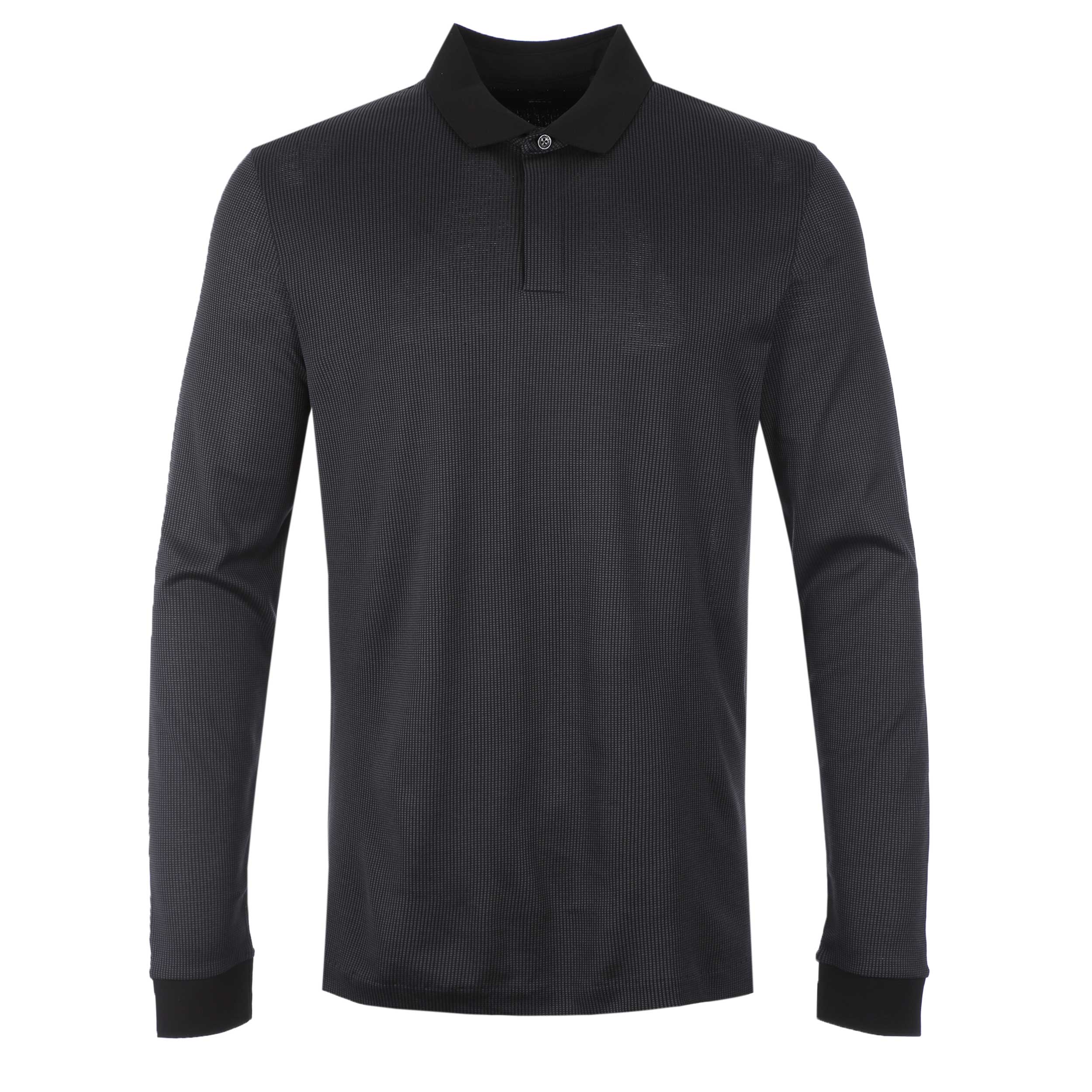 BOSS H Pado 431 LS Polo Shirt in Black