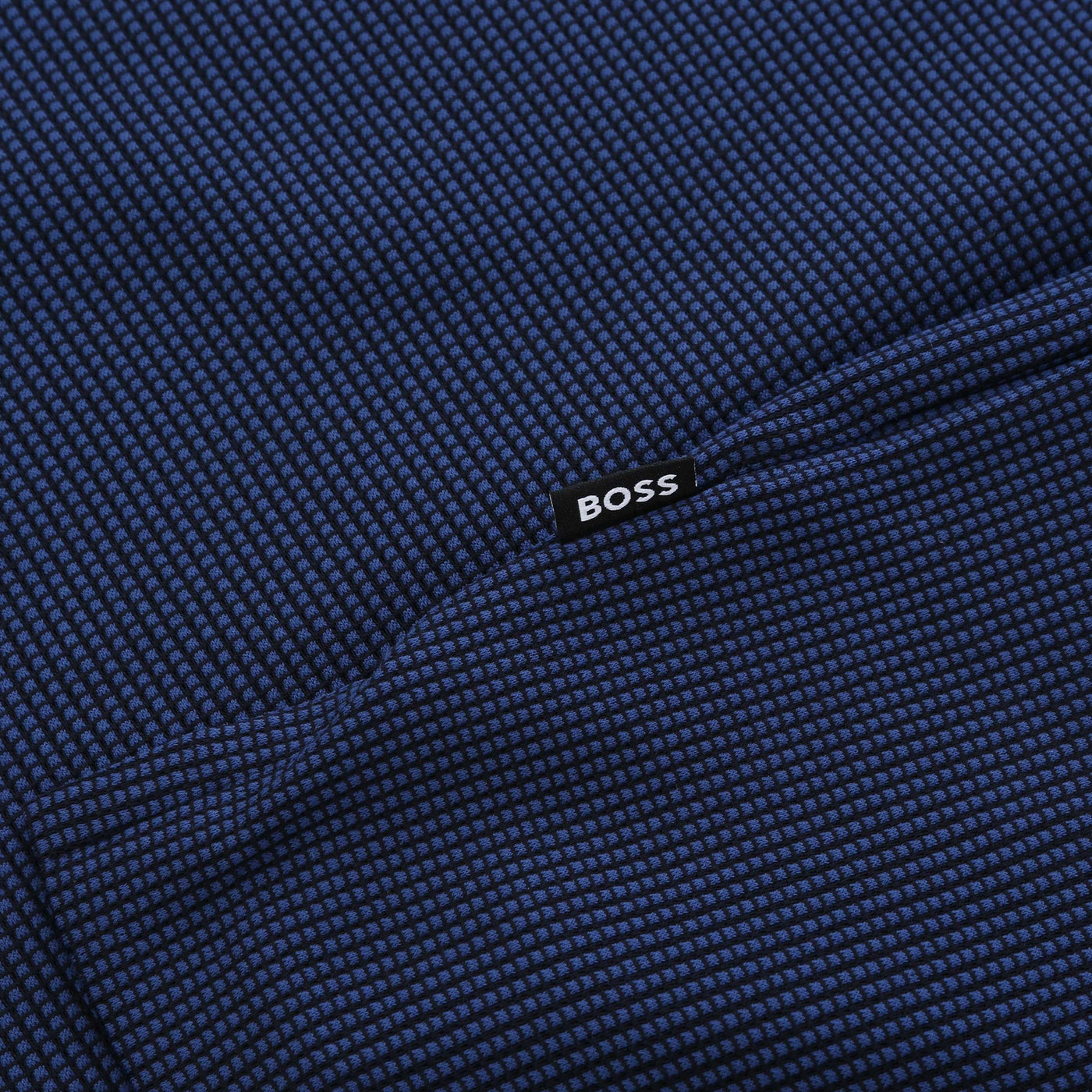 BOSS H Pado 431 LS Polo Shirt in Navy Logo Tab