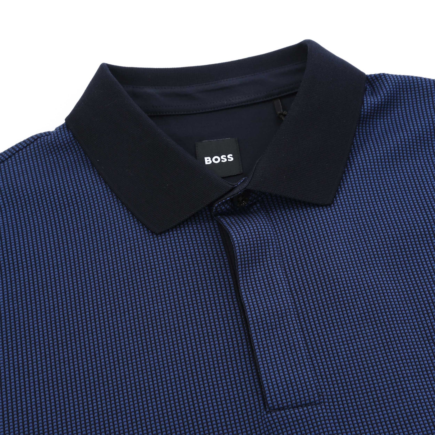 BOSS H Pado 431 LS Polo Shirt in Navy Placket