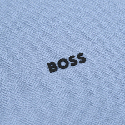 BOSS K Seamless Tech QZ Knitwear in Sky Blue