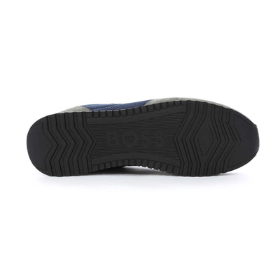 BOSS Kai Runn mesd Trainer in Navy & Grey Sole