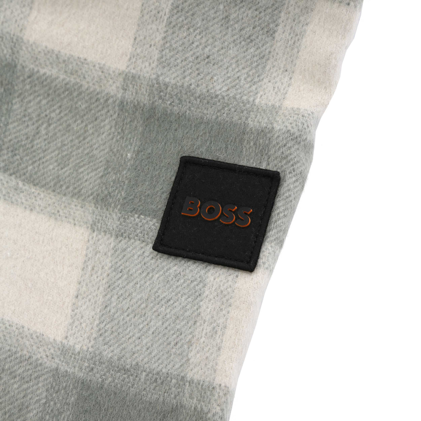 BOSS Lassie M Overshirt in Light Beige Check Logo