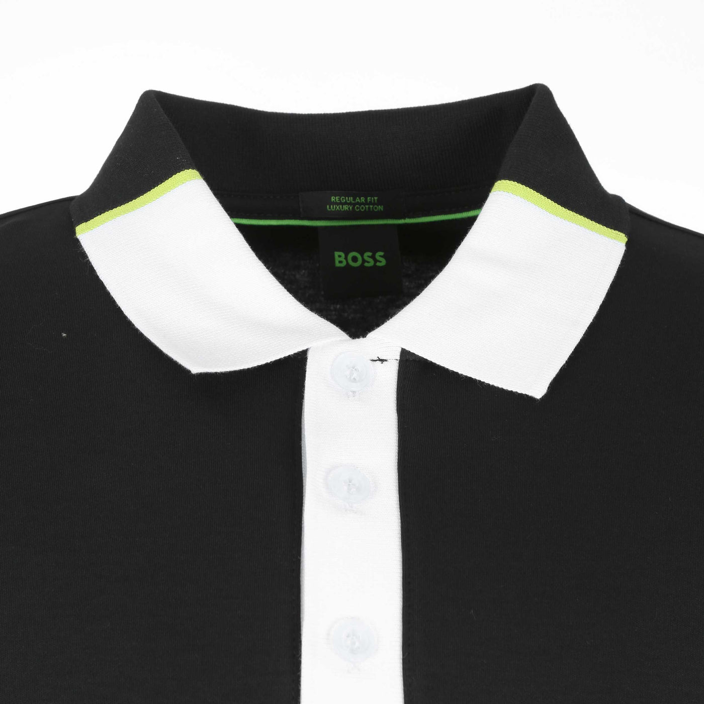 BOSS Paddy 3 Polo Shirt in Black Collar