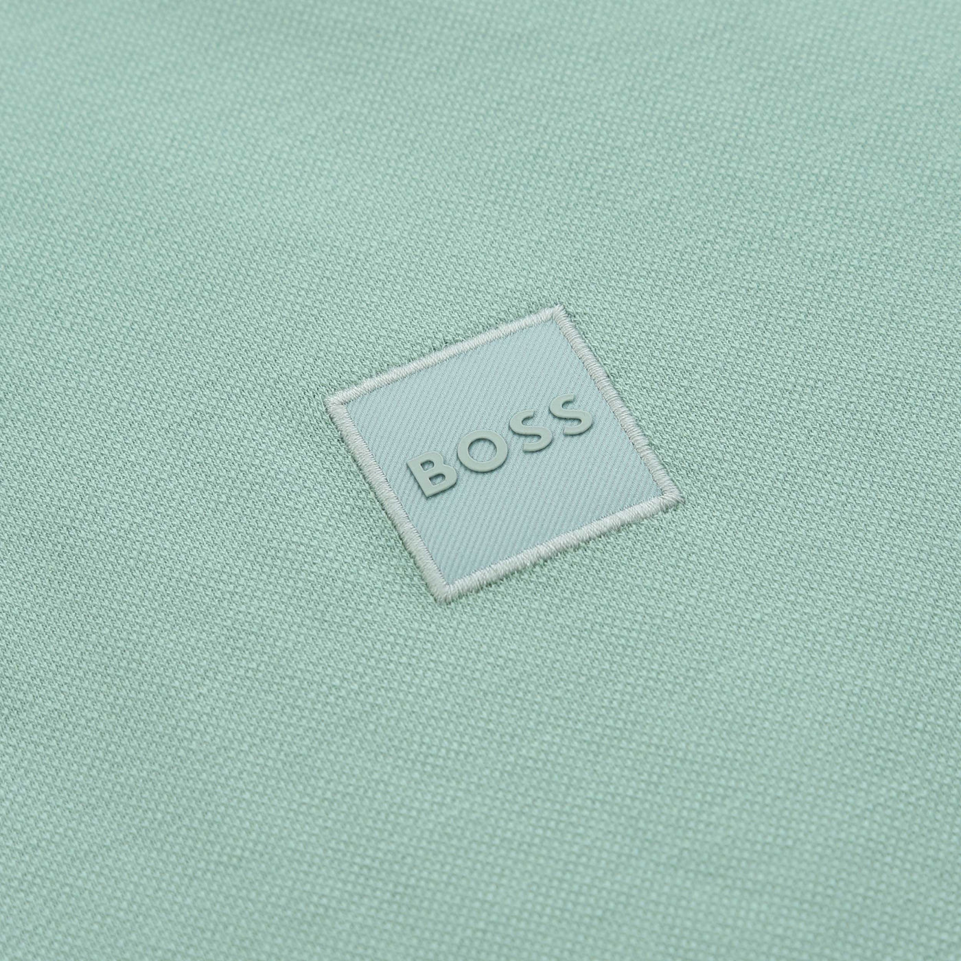 BOSS Passertip Polo Shirt in Pastel Green Logo