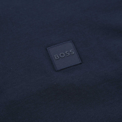 BOSS Passerzip Polo Shirt in Dark Blue Logo