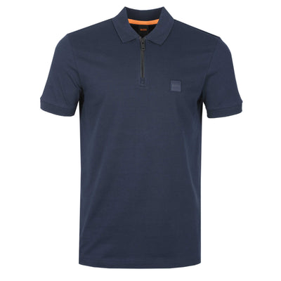 BOSS Passerzip Polo Shirt in Dark Blue