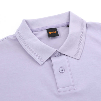 BOSS Pe Interlock Polo Shirt in Lilac