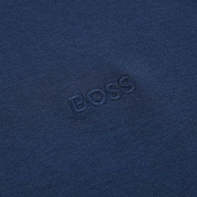 BOSS Pe Interlock Polo Shirt in Navy Logo