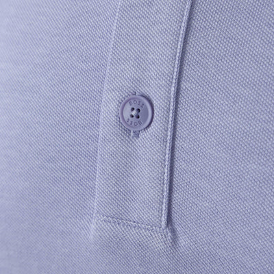 BOSS PeOxford Polo Shirt in Lilac Button
