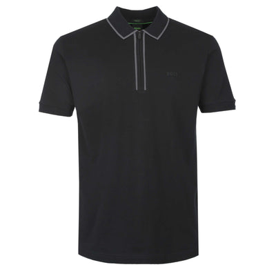 BOSS Philix Tape Polo Shirt in Black