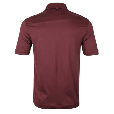 BOSS Press 53 Polo Shirt in Dark Red Back