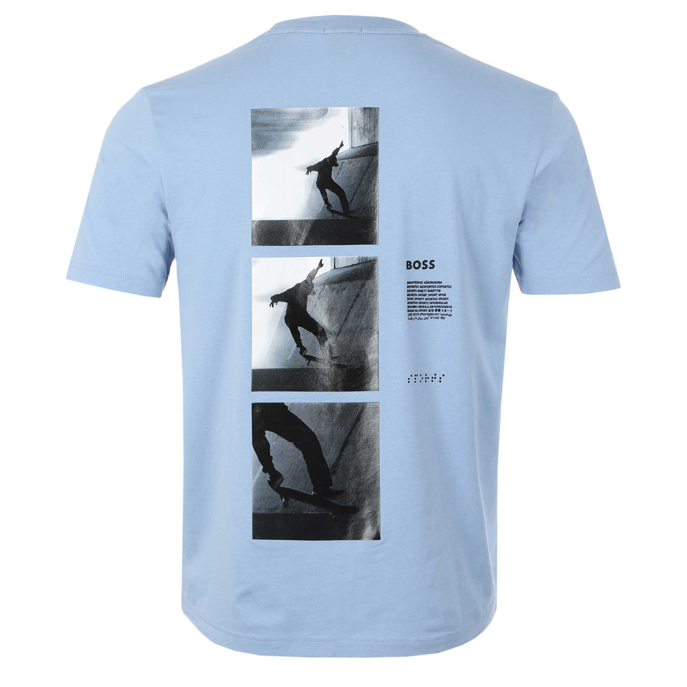 BOSS Tee 8 T Shirt in Sky Blue Back