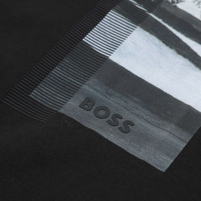 BOSS Tee DesertTech SJ T Shirt in Black Logo