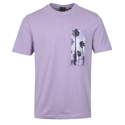 BOSS Tee DesertTech SJ T Shirt in Pastel Purple