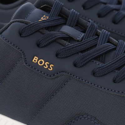 BOSS Titanium Runn nypu Trainer in Navy Logo