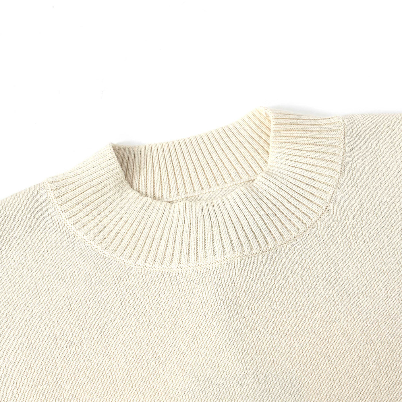 Barbour Callie Knitted Ladies Knitwear in Light Stone Neckline