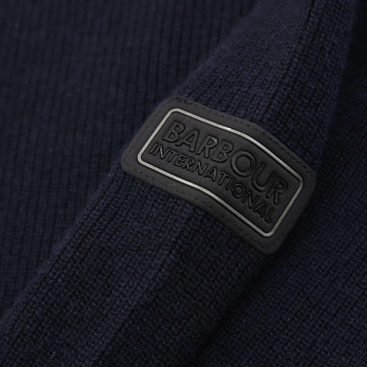 Barbour Crawley Knitwear in Navy Logo