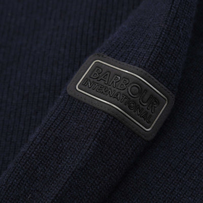 Barbour Crawley Knitwear in Navy Logo