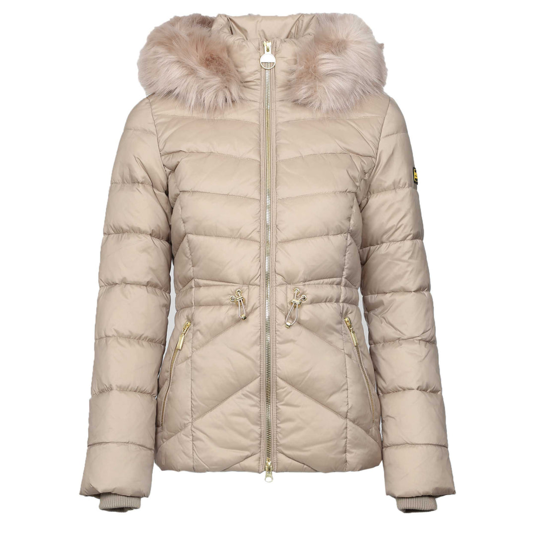 Barbour island quilted jacket latte online