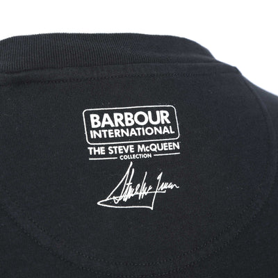 Barbour Keystone Graphic T Shirt in Black Signature Logo