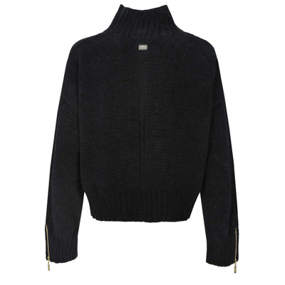 Barbour Milla Knitted Ladies Knitwear in Black Back