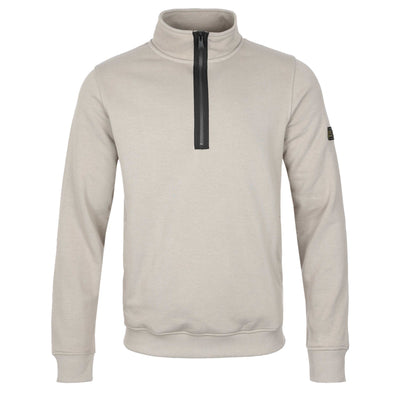 Barbour Outline Funnel Neck Sweatshirt in Concrete Front