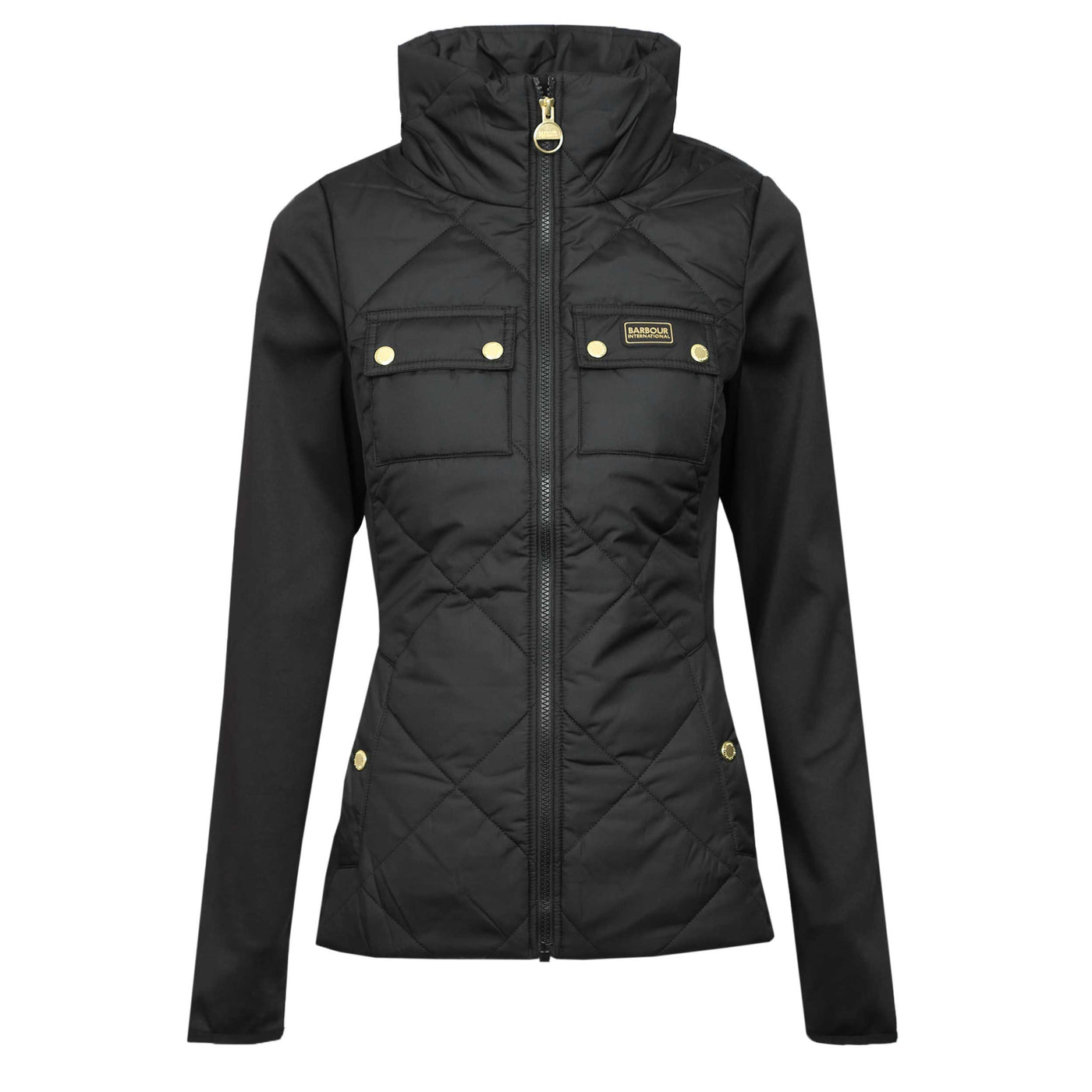 Barbour Rubins Ladies Quilted Sweat Top in Black