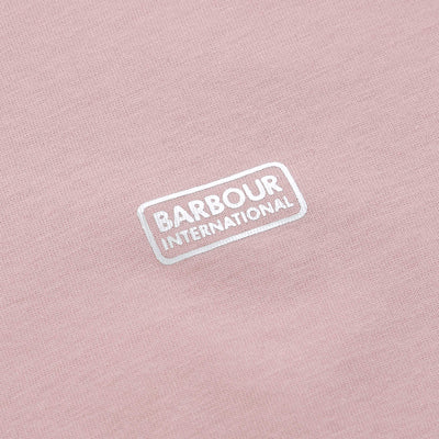 Barbour Soules Ladies T Shirt in Pale Mauve Chest Logo