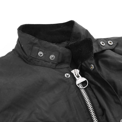 Barbour Tourer Duke Wax Jacket in Black Collar