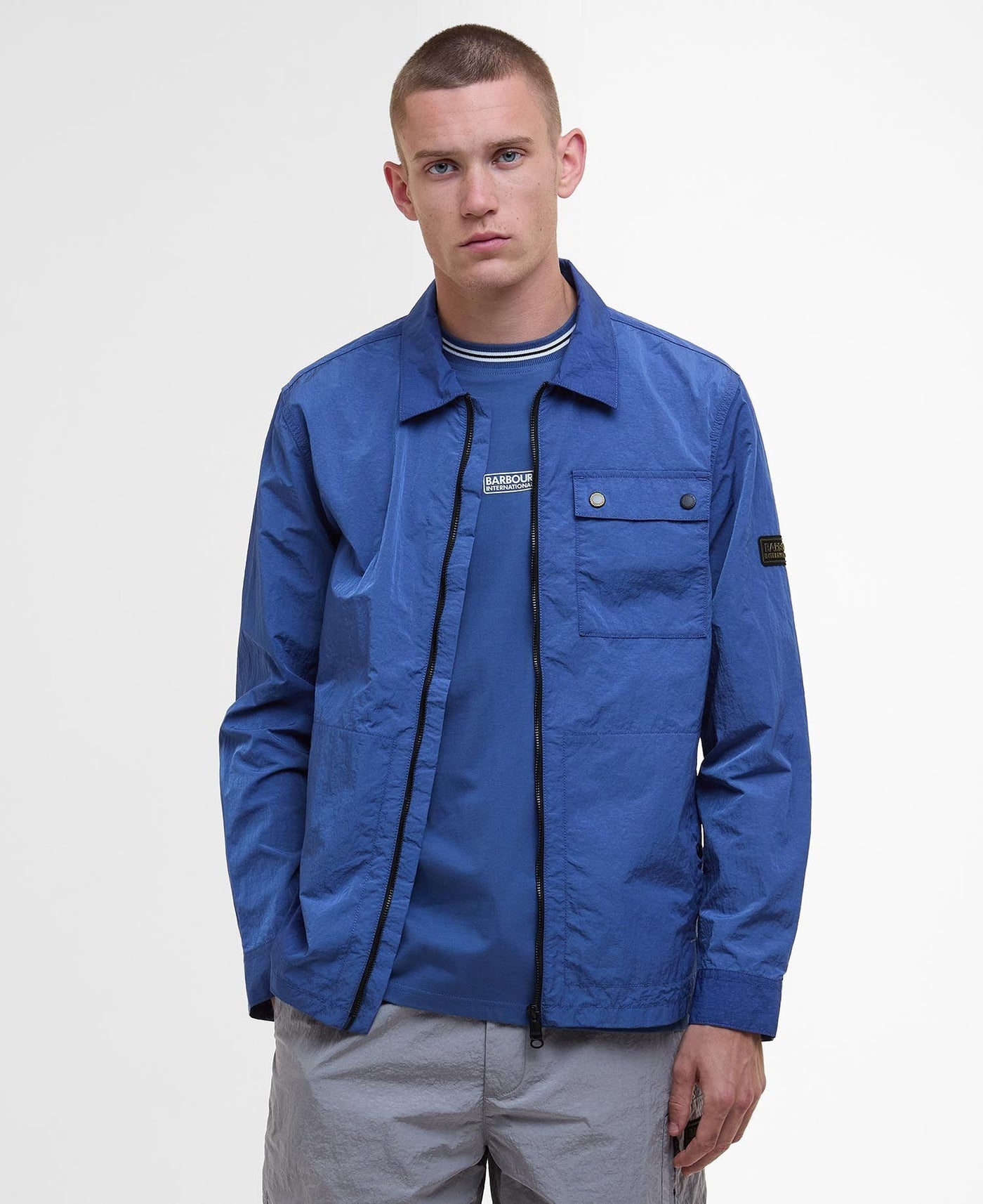 Barbour Inline Overshirt in North Sea Blue 