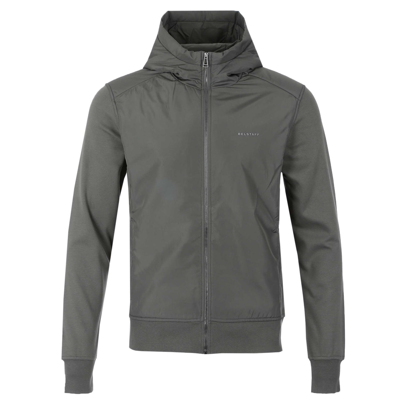 Belstaff Alloy Zip Thru Hoody Knitwear in Gunmetal