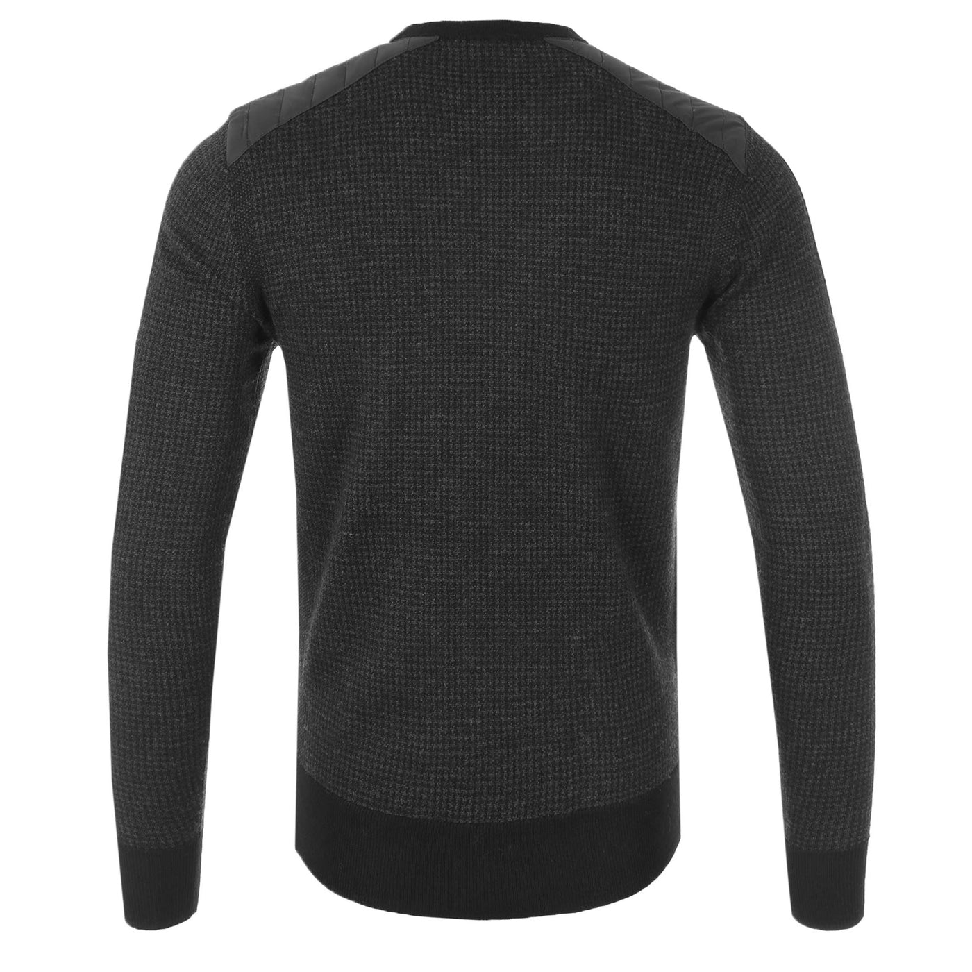 Belstaff Kerrigan Knitwear in Black Charcoal Houndstooth Back