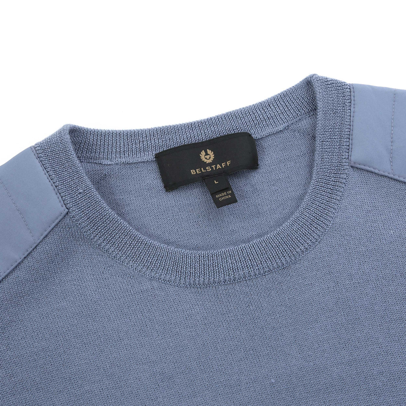 Belstaff Kerrigan Knitwear in Blue Flint Collar