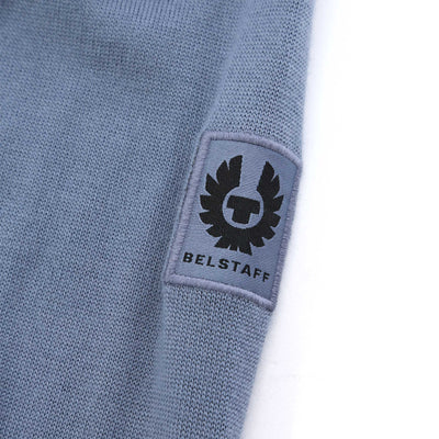 Belstaff Kerrigan Knitwear in Blue Flint Logo