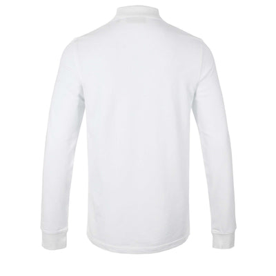 Belstaff Long Sleeve Polo Shirt in White Back