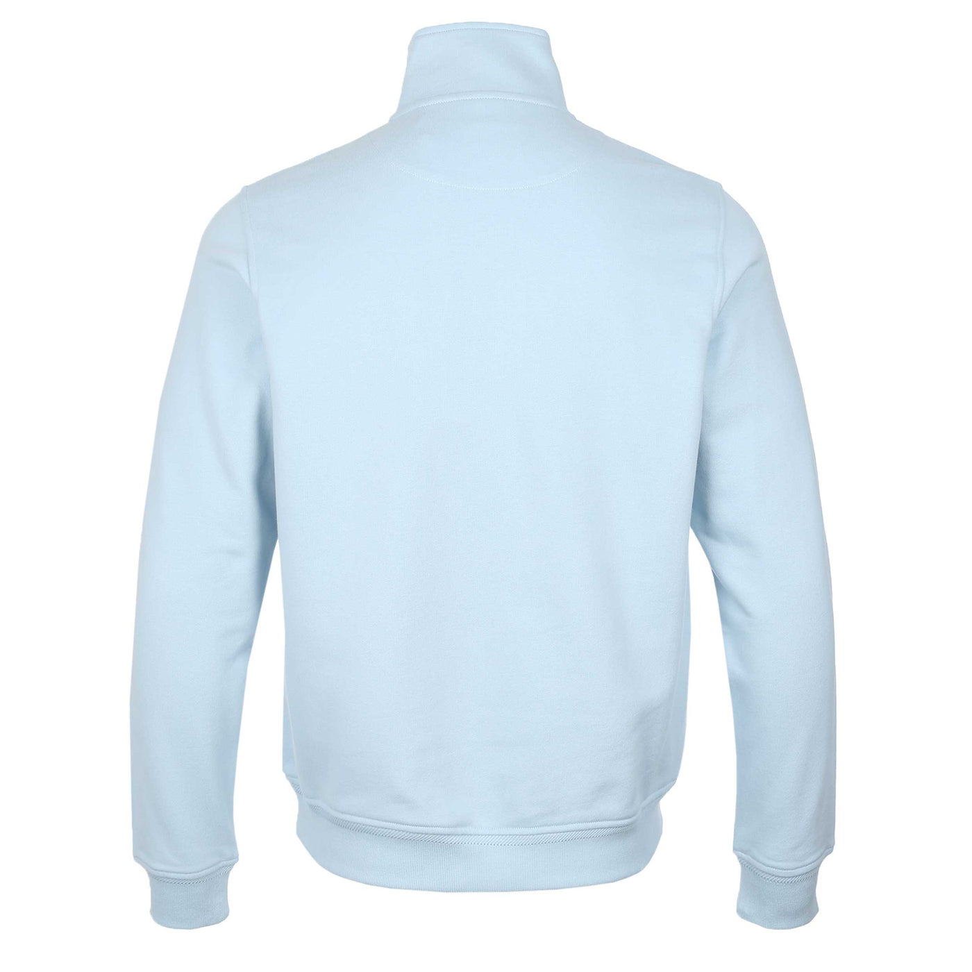 Belstaff Quarter Zip Sweat Top in Sky Blue Back