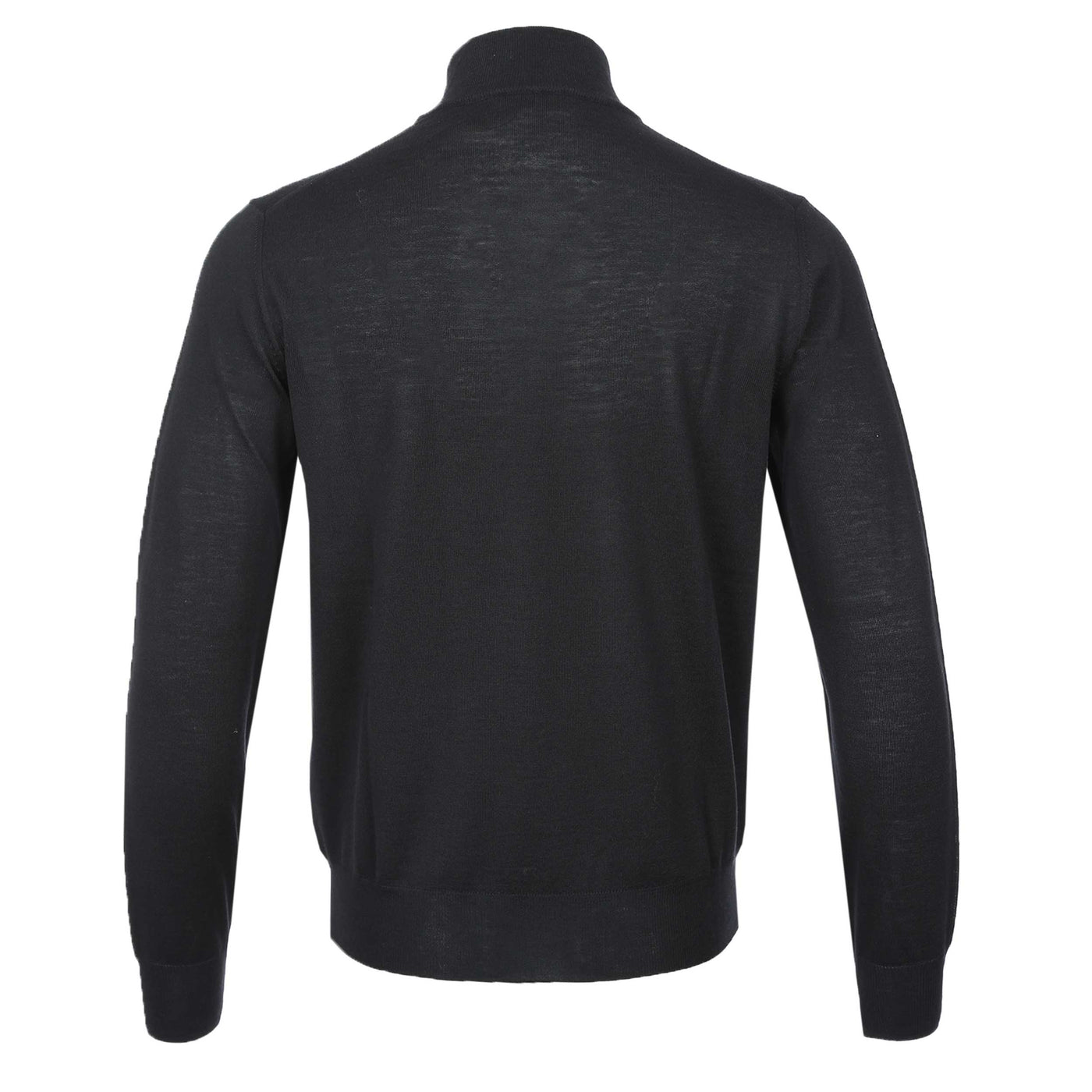 Canali 1/4 Zip Knitwear in Black Back