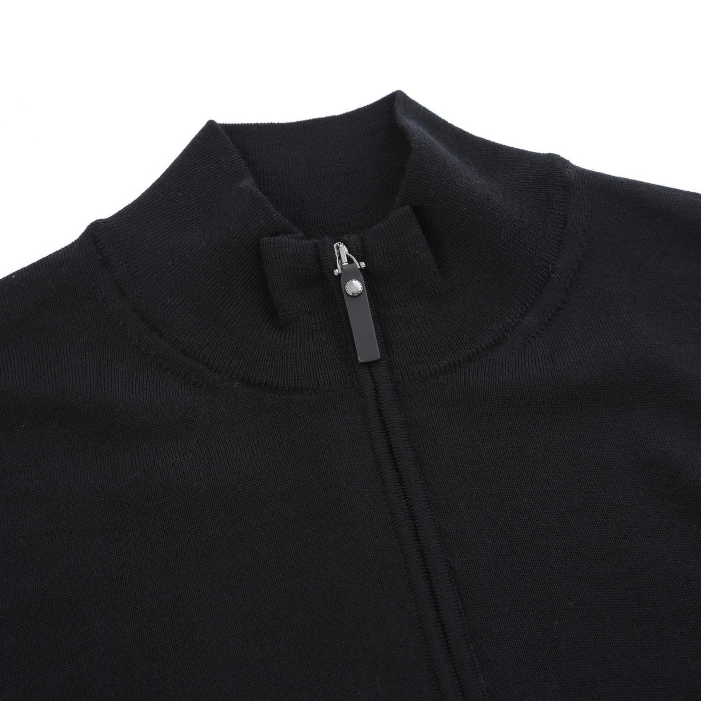 Canali 1/4 Zip Knitwear in Black Placket