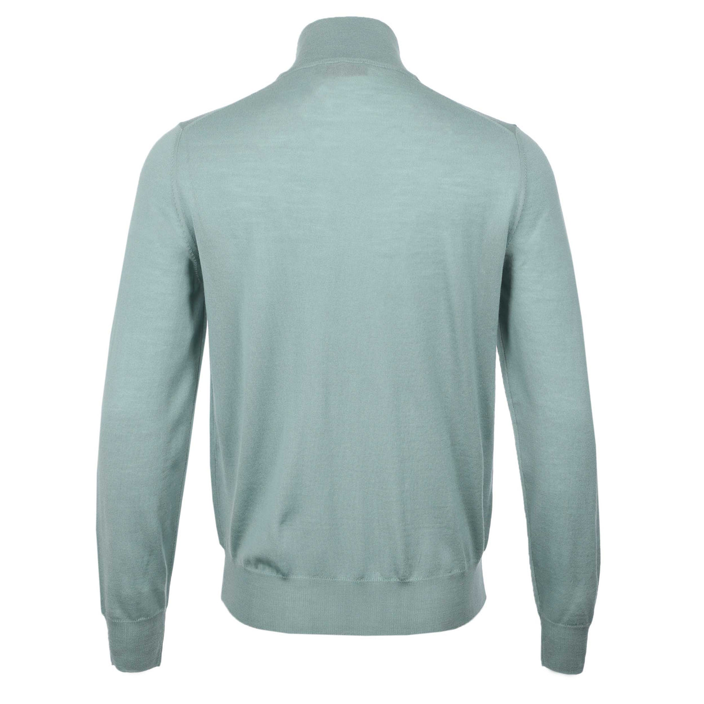 Canali 14 Zip Knitwear in Mint Green Back