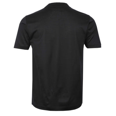 Canali Basic T Shirt in Black Back