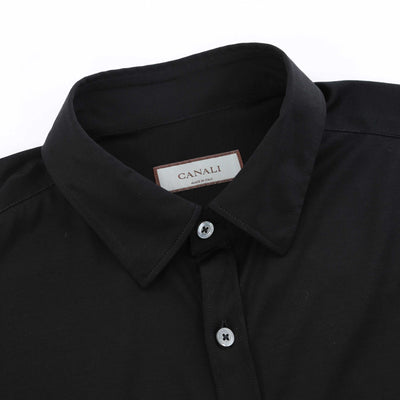 Canali Cotton Shirt in Black Collar