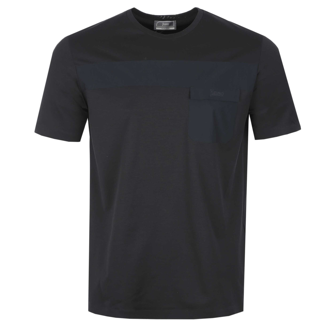 Herno Con Incollature Tasca T-Shirt in Black