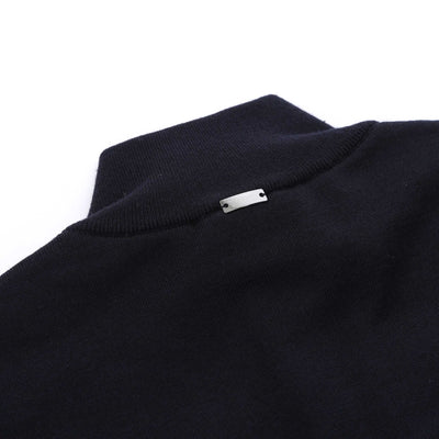 Herno Piumino Combinato Maglia Hybrid Knitwear in Navy